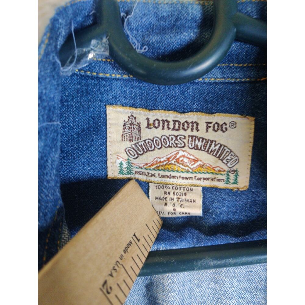 Vintage London Fog Denim Shirt Womens Small Outdoors Unlimited Studded Corduroy - Picture 3 of 14